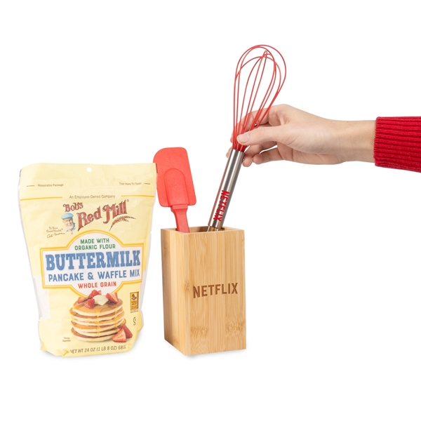 24oz pouch of buttermilk pancake and waffle mix, silicone spatula, silicone... from ASI 44900 NC Custom (CI/Lanco) / Lanco