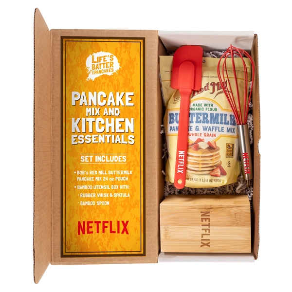24oz pouch of buttermilk pancake and waffle mix, silicone spatula, silicone... from ASI 44900 NC Custom (CI/Lanco) / Lanco