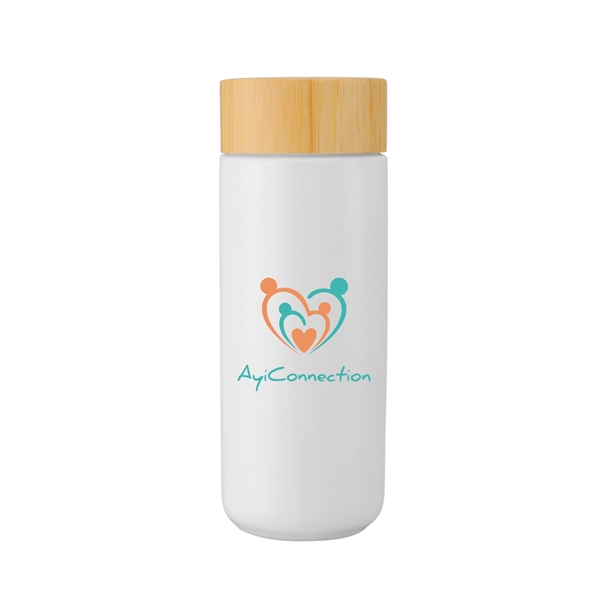 10 oz. Capacity Ceramic Bottle with Bamboo Lid. Great for hot... from ASI 30112 ACE Products