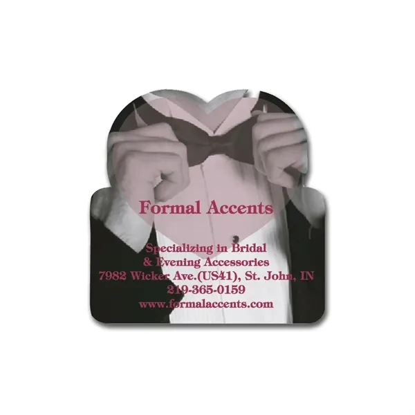 6-mil white vinyl decal with heart shape and repositionable adhesive on... from ASI 59080 Halls & Company