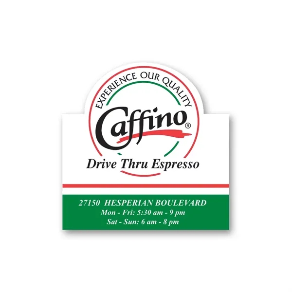 Arched vinyl decal with a repositionable adhesive backside.... from ASI 59080 Halls & Company