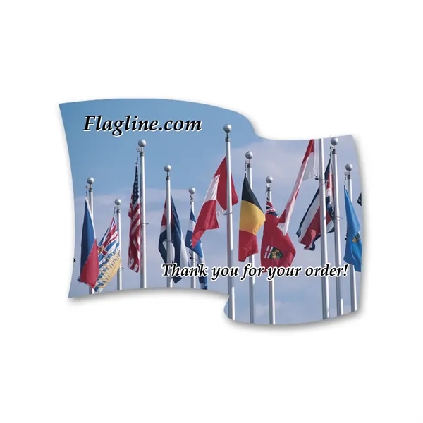 Flag-shaped static cling decal made of vinyl.... from ASI 59080 Halls & Company