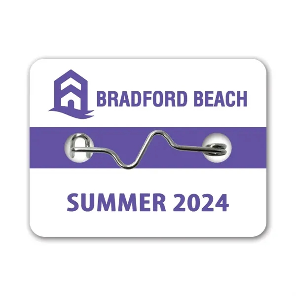 Beach badge with a crimp pin.... from ASI 59080 Halls & Company