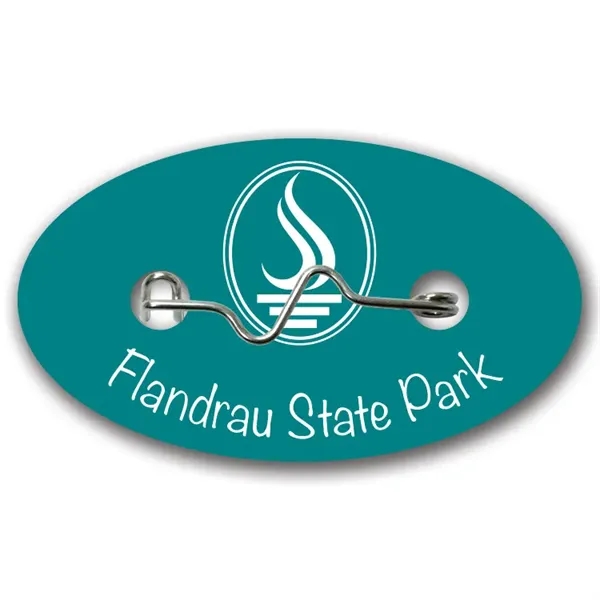 Beach badge with a crimp pin.... from ASI 59080 Halls & Company