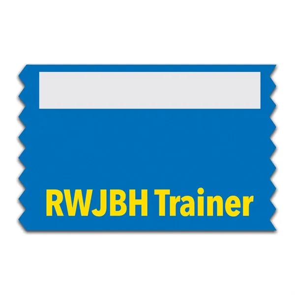 Square shaped badge ribbon with adhesive.... from ASI 59080 Halls & Company