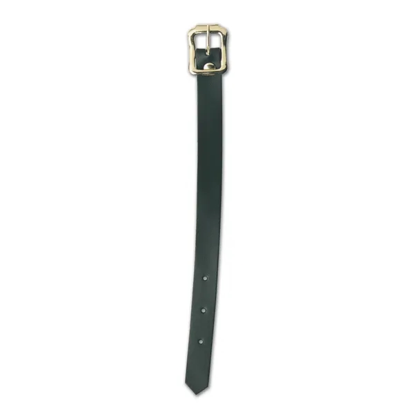 Black leather belt with a gold buckle.... from ASI 59080 Halls & Company