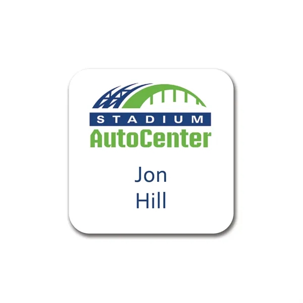 Name badge with a pin fastener.... from ASI 59080 Halls & Company