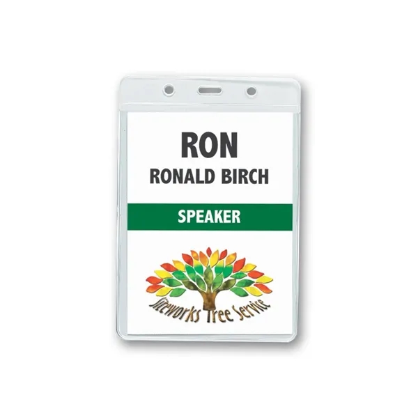 3" x 4" badge holder with a blank inserts.... from ASI 59080 Halls & Company