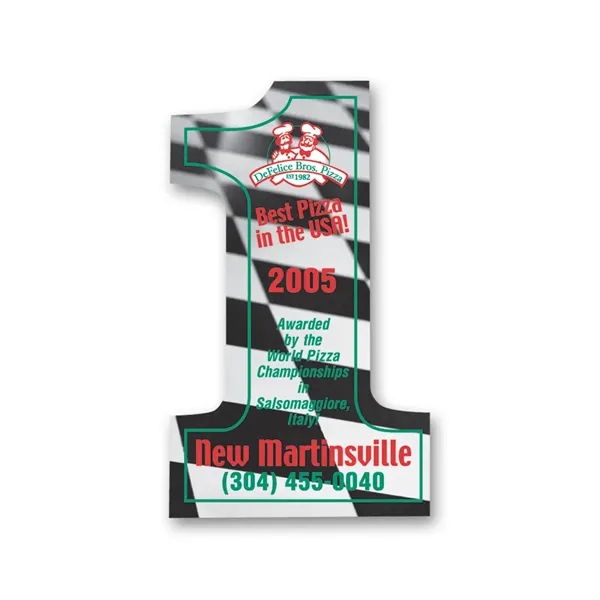 Number 1 vinyl decal with repositionable adhesive on backside.... from ASI 59080 Halls & Company