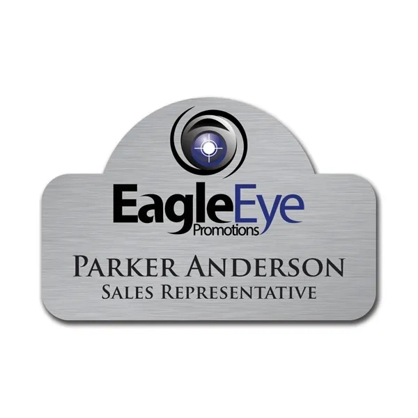 2" x 3" rectangle name badge with oval bump and pin... from ASI 59080 Halls & Company