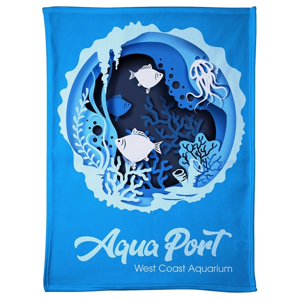 Brushed Fleece Blanket 30-x 40- 300GSM - Full Color... from ASI 36730 Ariel Premium Supply Inc