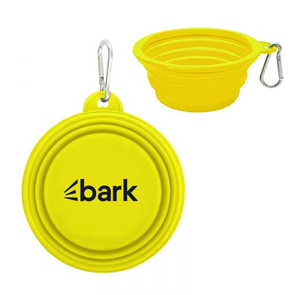 Collapsible pet bowl with carabiner.... from ASI 63549 Jornik Manufacturing Corp