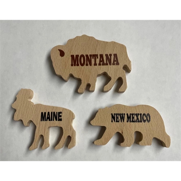 These Beechwood Bear Or Buffalo Magnet comes in natural color.... from ASI 40610 Perry Blackburne Inc