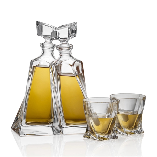 Twin Decanters (Set of 2) with 2 or 4 OTR glasses... from ASI 84592 St Regis Group