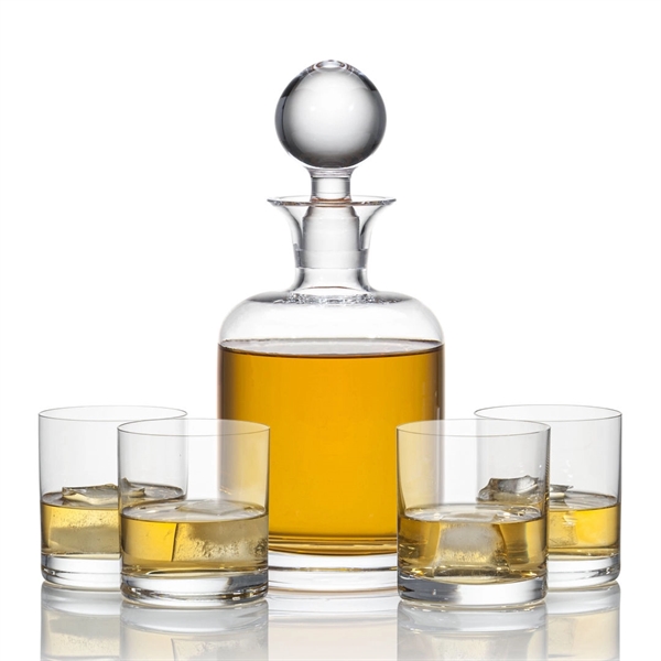 Beautiful Lead Free Crystalline Decanter & Lid with matching glasses in... from ASI 84592 St Regis Group