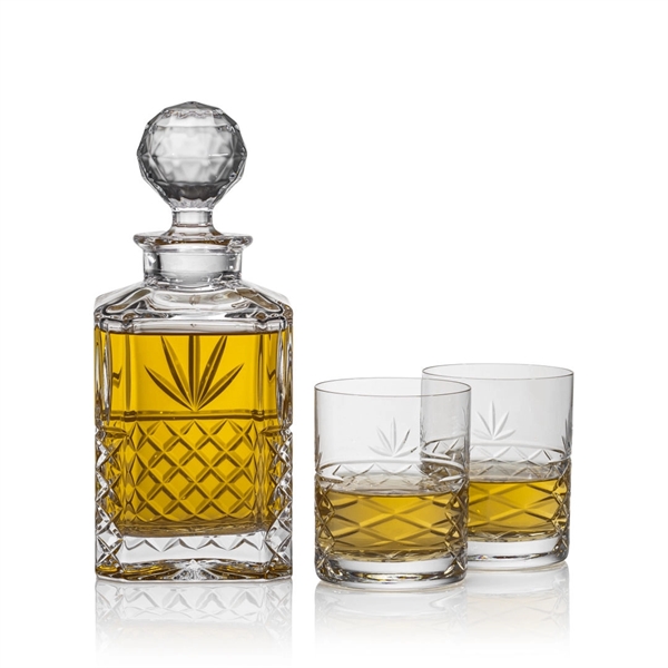 Spectacular Crystalline Spirits Decanter with Lid features intricate detailed cuts... from ASI 84592 St Regis Group