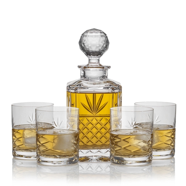 Spectacular Crystalline Spirits Decanter with Lid features intricate detailed cuts... from ASI 84592 St Regis Group