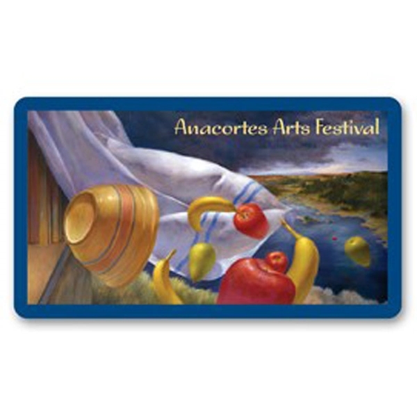 2" x 3 1/2" business card-sized removable decal on white gloss... from ASI 59080 Halls & Company