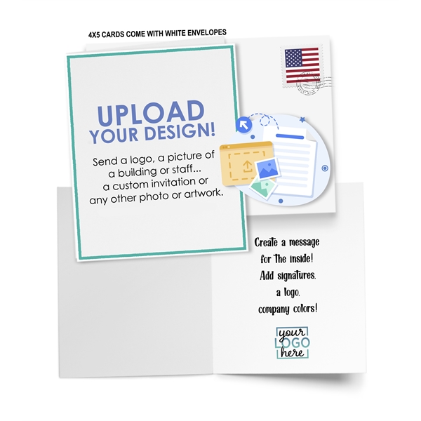 4" x 5" folding greeting card with full color digital imprinting... from ASI 45795 Colorguppy Printing