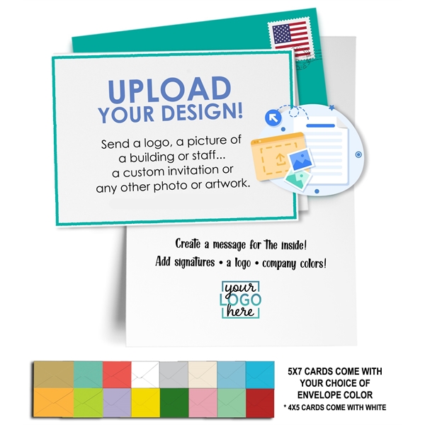 5" x 7" folding greeting card with full color digital imprinting... from ASI 45795 Colorguppy Printing