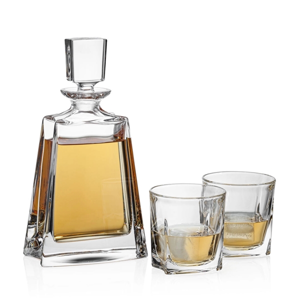 Unique shaped decanter, indented on the sides with a BOLD thick... from ASI 84592 St Regis Group