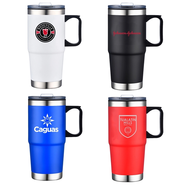 24 Oz Vacuum Sealed Travel Mug with Stainless Steel Bottom... from ASI 79535 Primetime / Primetime