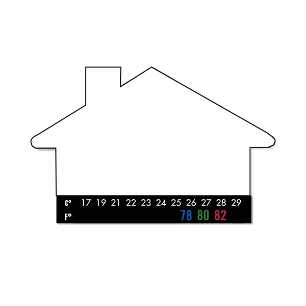 House shaped business card-style magnet with clear protective laminate and liquid... from ASI 54040 Fey Promo / Magna-Tel by Fey