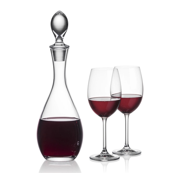Lead Free Crystalline Malvern Decanter with 2 or 4 Coleford wine... from ASI 84592 St Regis Group