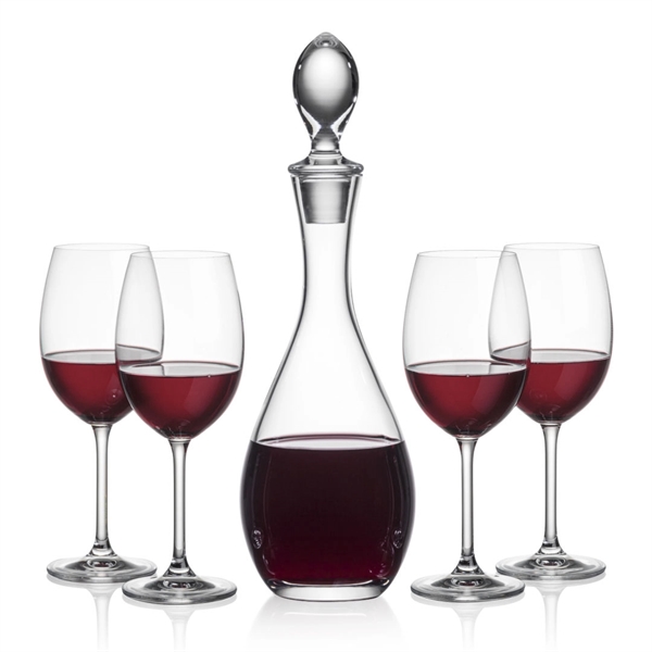 Lead Free Crystalline Malvern Decanter with 2 or 4 Coleford wine... from ASI 84592 St Regis Group