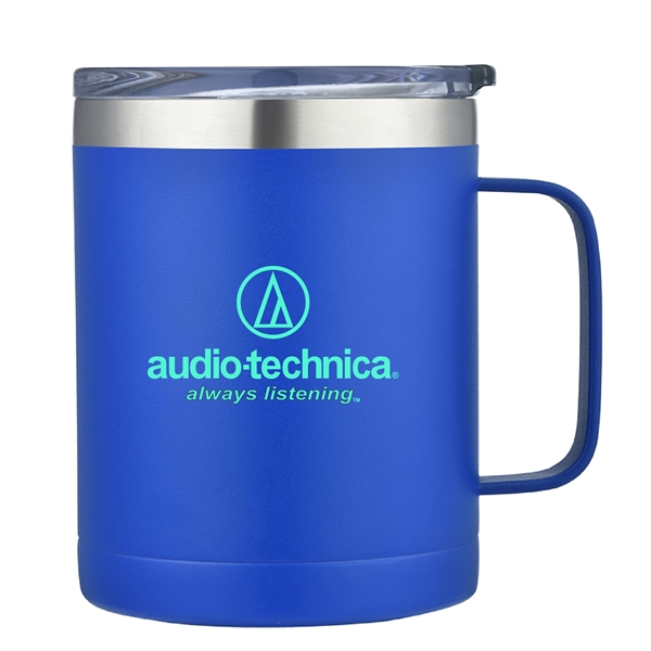 14 oz Stainless Steel Camping Mug with Spill-proof lid and comfortable... from ASI 30112 ACE Products