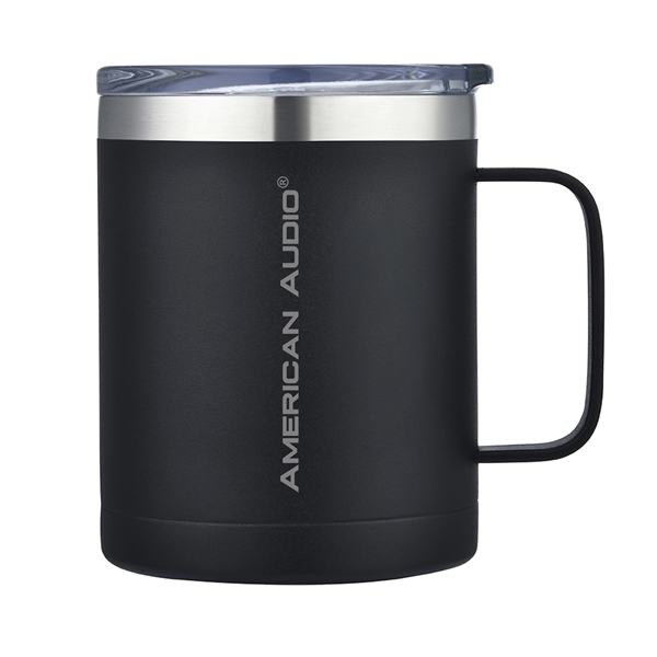 14 oz Stainless Steel Camping Mug with Spill-proof lid and comfortable... from ASI 30112 ACE Products