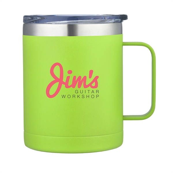 14 oz Stainless Steel Camping Mug with Spill-proof lid and comfortable... from ASI 30112 ACE Products