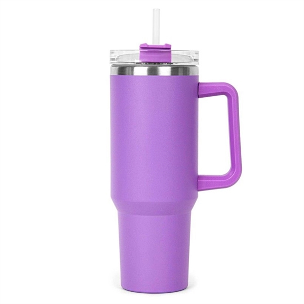 40 Oz S/S Travel Mug With Handle and Straw... from ASI 79535 Primetime / Primetime