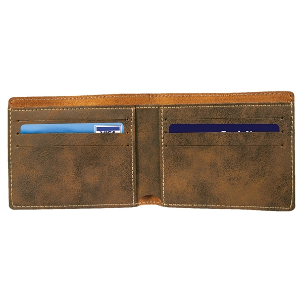 Bifold wallet made of leatherette material.... from ASI 59080 Halls & Company