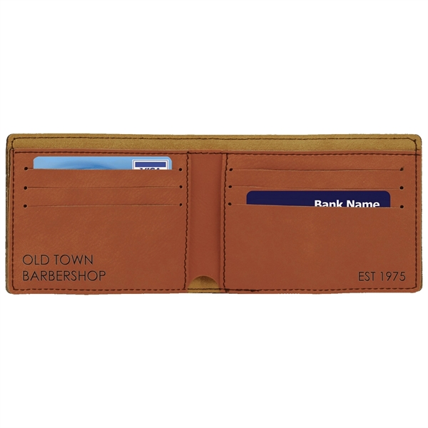 Bifold wallet made of leatherette material.... from ASI 59080 Halls & Company