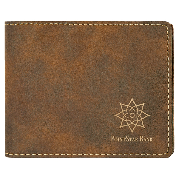 Bifold wallet made of leatherette material.... from ASI 59080 Halls & Company