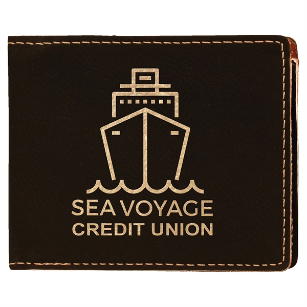 Bifold wallet made of leatherette material.... from ASI 59080 Halls & Company