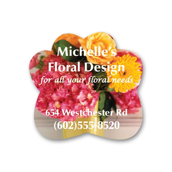 Flower bouquet vinyl decal with a repositionable adhesive backside.... from ASI 59080 Halls & Company