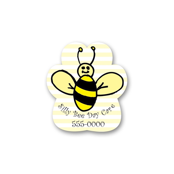 Bee-shaped vinyl decal with a repositionable adhesive backside.... from ASI 59080 Halls & Company