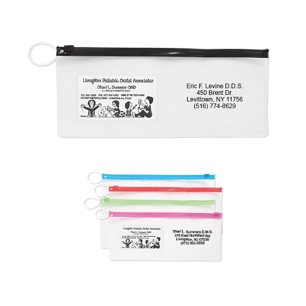 10" x 4" plastic pouches with slot for inserting a business... from ASI 98360 WOWLine / WOWLine®