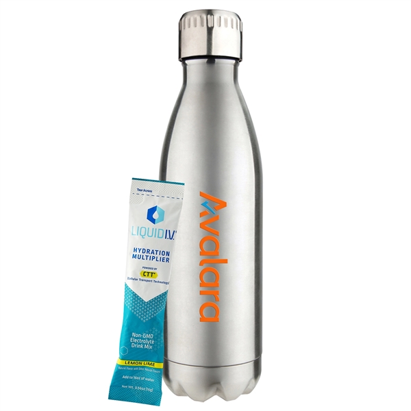 17 oz. Water Bottle Gift Set with a .56 oz. Liquid... from ASI 71685 Midnite Snax® / Promo Revolution