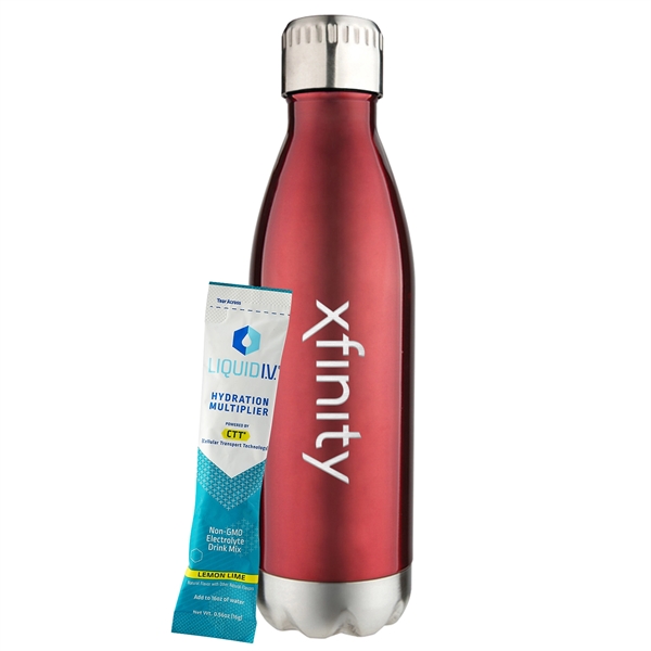 17 oz. Water Bottle Gift Set with a .56 oz. Liquid... from ASI 71685 Midnite Snax® / Promo Revolution