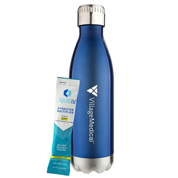 17 oz. Water Bottle Gift Set with a .56 oz. Liquid... from ASI 71685 Midnite Snax® / Promo Revolution