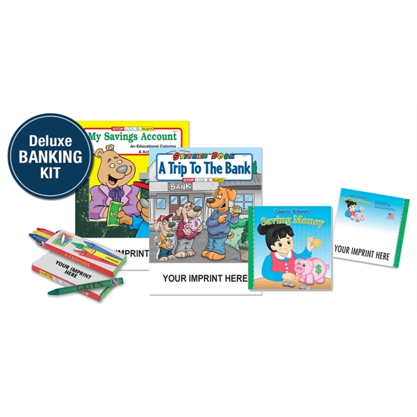 Deluxe Banking Kit with books, crayons and stickerbook.... from ASI 45815 Coloring Book Solutions