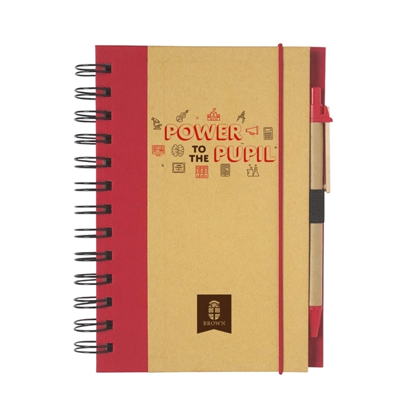 Spiral notebook with 80 lined pages, pen and elastic band closure.... from ASI 63549 Jornik Manufacturing Corp