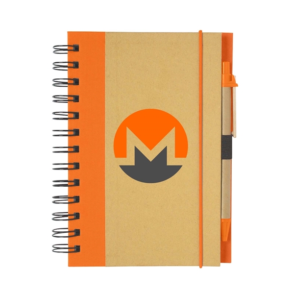 Spiral notebook with 80 lined pages, pen and elastic band closure.... from ASI 63549 Jornik Manufacturing Corp