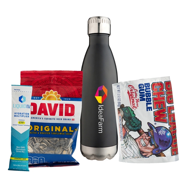 17 oz. Water Bottle Gift Set with a Liquid IV® Electrolyte... from ASI 71685 Midnite Snax® / Promo Revolution