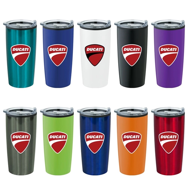 20 ounce double-wall insulated stainless steel tumbler with black polypropylene lining... from ASI 88060 Snugz/USA Inc / Sweda®