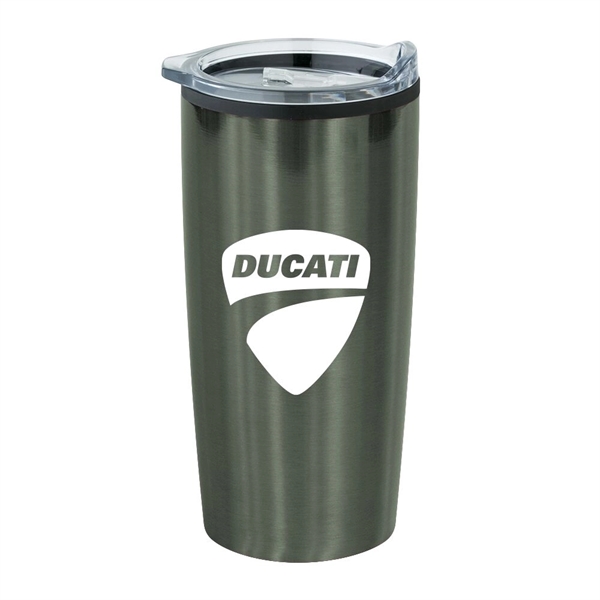 20 ounce double-wall insulated stainless steel tumbler with black polypropylene lining... from ASI 88060 Snugz/USA Inc / Sweda®