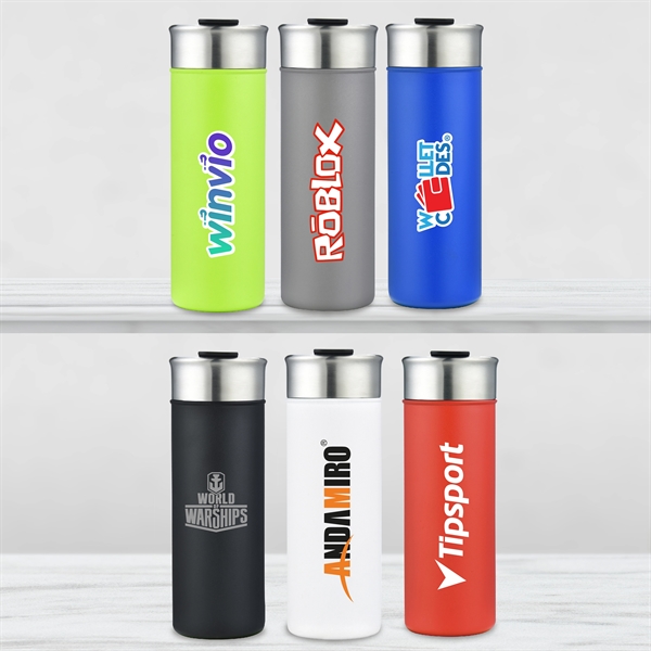 18 oz Double Wall Stainless Steel Tumbler. Screw on/off lid. Great... from ASI 30112 ACE Products